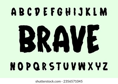Alphabet Brave Rough Cartoon vector