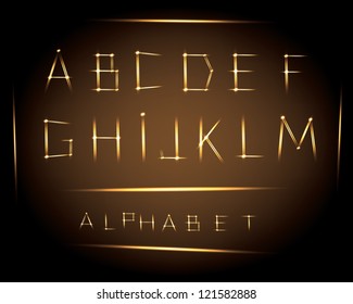 alphabet. bright lines. part one. eps10