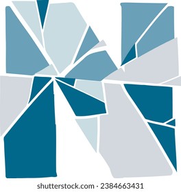 an alphabet with a broken glass theme