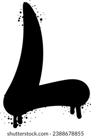 an alphabet with a brush style graffiti theme