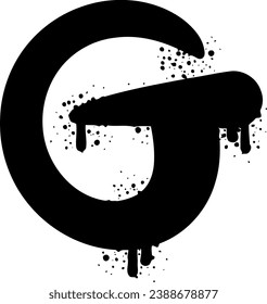 an alphabet with a brush style graffiti theme