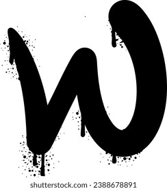an alphabet with a brush style graffiti theme
