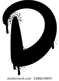 an alphabet with a brush style graffiti theme