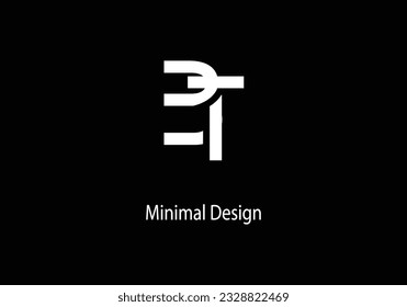 Alphabet BT , diseño de logotipo vectorial, monograma, arte de línea, plantilla