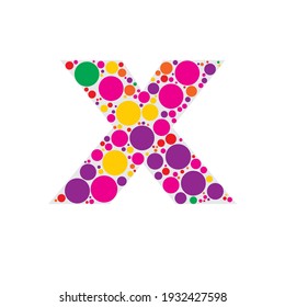 Alphabet of Bubbles Vector Illustration, Circles inside Alphabet Letters and Numbers, Letters Made of Circles Mosaic, Abstract Modern Color Bubble Fonts, Rounded Bold Style Alphabet Letters Set Design