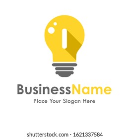 Alphabet I bulb vector logo template. suitable for business, education and arts