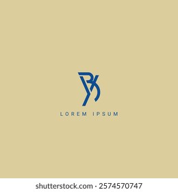 Alphabet BY YB Letter Modern Monogram Style Logo Design. Initial vector template