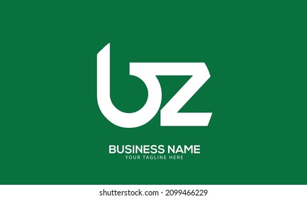 Alphabet BZ or ZB art paper work vector logo template