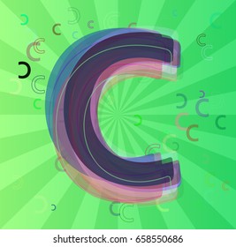 Alphabet C art design