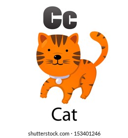 Alphabet C with Cat