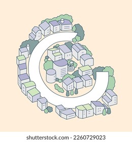Alphabet "C" and the city