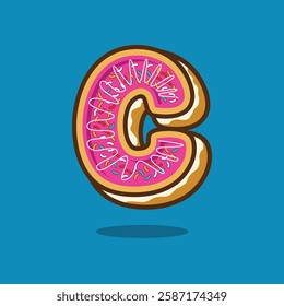 The alphabet C is donut shape