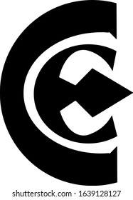 Alphabet C and E like a Logo