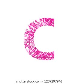 Alphabet C font letter