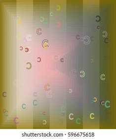 Alphabet C icon background
