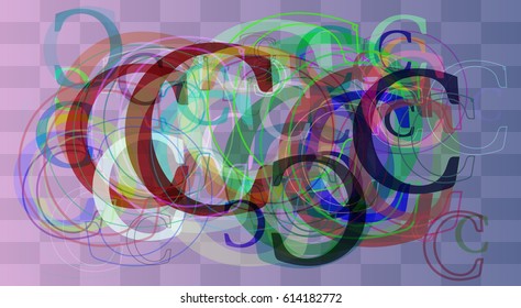 Alphabet C icon background