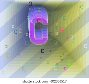 Alphabet C icon pattern