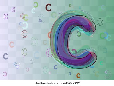 Alphabet C idea background