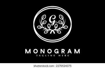 alphabet c leaf logo abstract monogram vector template
