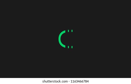 ALPHABET C OR LETTER C LOGO WITH NEGATIVE SPACE EFFECT FOR ILLUSTRATION USE