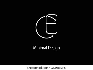 Diseño del logotipo del monograma de Alphabet C 