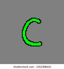 alphabet c pixel look art as vector