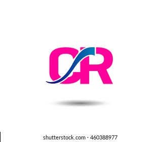 Alphabet C and R logo design. Vector illustration
