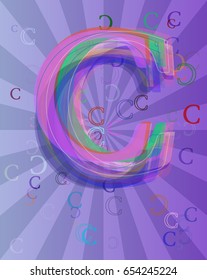 Alphabet C template pattern