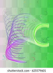 Alphabet C texture art