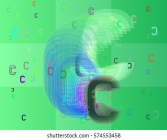 Alphabet C texture background
