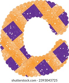 Alphabet 'c' vector line art