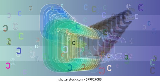 Alphabet C vector texture