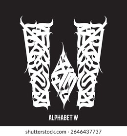 alphabet with calligraphy art style