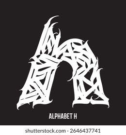 alphabet with calligraphy art style
