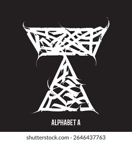 alphabet with calligraphy art style