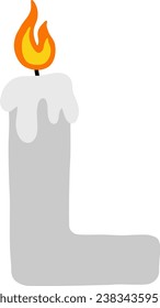 an alphabet with a candle theme