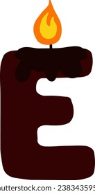 ein Alphabet mit einem Kerzenthema