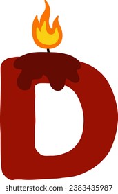 an alphabet with a candle theme