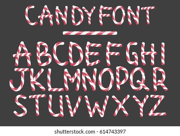 Alphabet candy style vector art and illustration