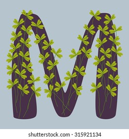 alphabet capital . botany, the letter "M"
