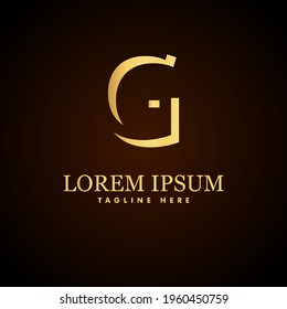 Logo de capital alfabético concepto de diseño creativo silueta de forma 3d para identidad empresarial inicial con letra oculta G