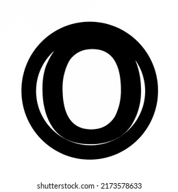 Alphabet Capital O auf Kreisvektor