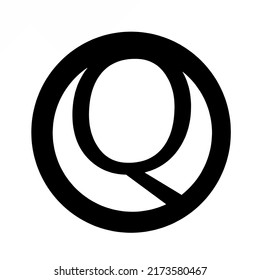 Alphabet Capital Q in circle vector