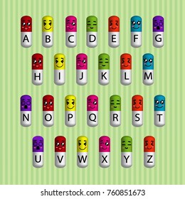 Alphabet capsule A to Z