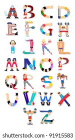 Alphabet Cartoon Characters