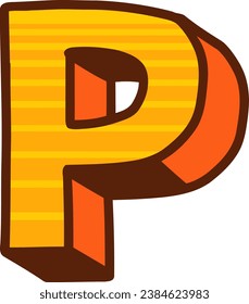 an alphabet with a cartoon comic theme