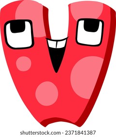 un alfabeto con el tema de la cara de la caricatura