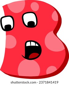 an alphabet with cartoon face theme