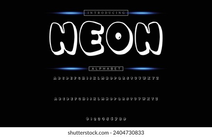 alphabet, cartoon font, playful joyful letters for fun logo, exclaiming headline, comic book speech typography, game design. Vector typographic design