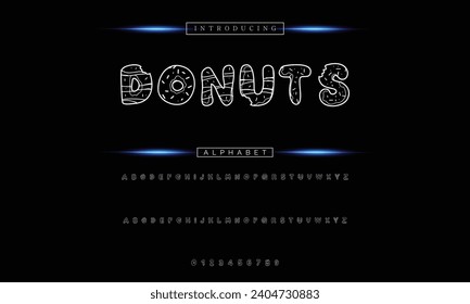 alphabet, cartoon font, playful joyful letters for fun logo, exclaiming headline, comic book speech typography, game design. Vector typographic design